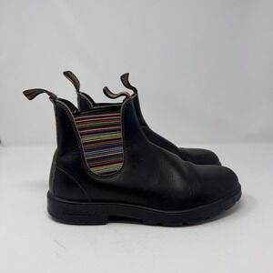 Blundstone 1352 Womens Chelsea Boots Black Leather Rainbow Stripe AU 8 US 11